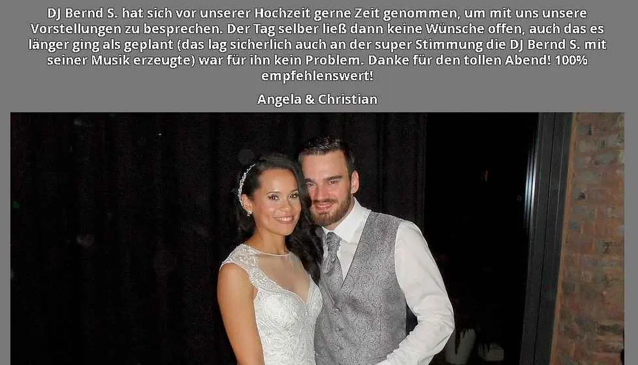 Hochzeit in Guldental mit Hochzeits-DJ Bernd S.